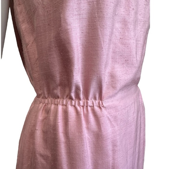 Vintage Hand-Beaded Pink Silk Cocktail Dress | Custom Couture Formal | MCM | - Picture 7 of 16